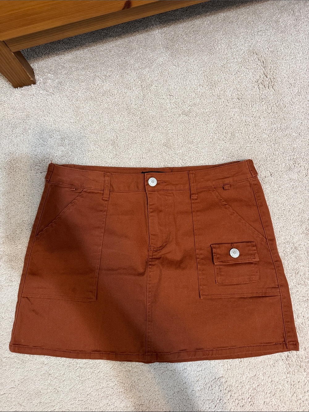 Women’s Rust Cargo Pocket Mini Skirt Vintage Y2K